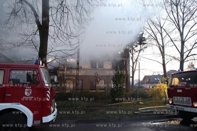 Kamien Pomorski.  W pozarze hotelu socjalnego, ktory...