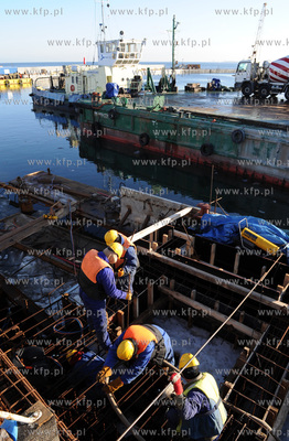 Sopot. Budowa przystani jachtowej przy sopockim molo....
