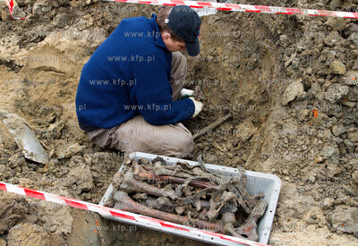 Gdansk. Rebiechowo. Szczatki niemieckiego zolnierza...