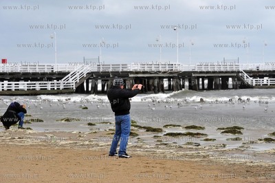 Sopot. Zatoka Gdanska. Sztorm. 05.10.2016 fot. Jerzy...