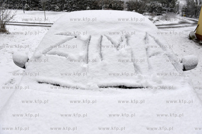 Zima w Sulminie na Kaszubach gmina Źukowo. Pierwszy...