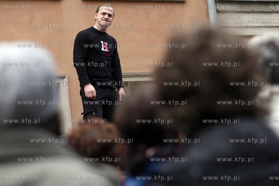 Gdansk. Ul. Dlugi Targ. Happening Pierwszy Zjazd Hamletów...
