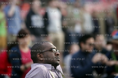 Gdansk. Mistrzostwa Europy w Pilce Noznej. Kibice ogladaja...