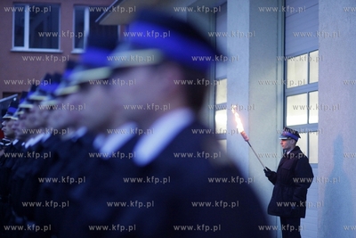 Komenda Wojewodzka PSP w Gdansku. Uroczystosc odsloniecia...