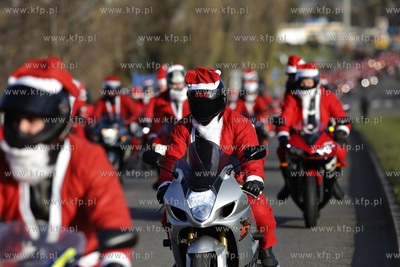 Gdansk. XIII edycja parady Mikolaje na Motocyklach....