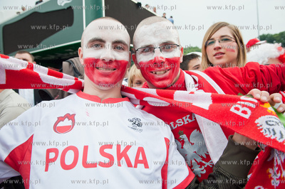 Gdansk. Strefa Kibica na Placu Zebran Ludowych gdzie...