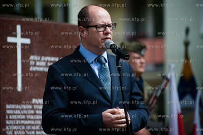 Gdansk. Pomnik Pamieci Polakow mieszkających na Wolyniu....