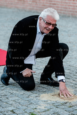 Gdansk. Solidarity of Arts. Uroczystosc odcisniecia...