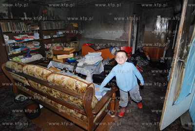 5-letni Sebastian Miszkowski ze wsi Barlomino w gminie...