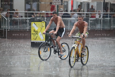 Po upalych dniach nad Sopotem przeszla gwaltowana ulewa...