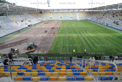 Dzien Otwarty na budowanym stadionie pilkarskim przy...