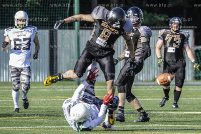 Sopot. Stadion Ogniwo Sopot. Mecz futbolu amerykanskiego...