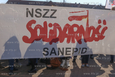 Protest NSZZ Solidarności pod Urzędem Wojewódzkim...