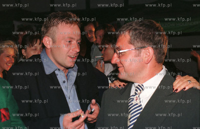 Olaf Lubaszenko i ? na sopockiej premierze filmu Sztos...