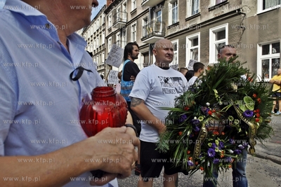 Marsz przeciwko przemocy policji w Gdansku Wrzeszczu,...
