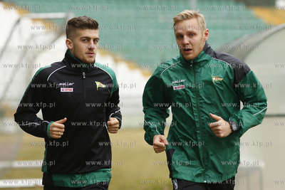 Gdańsk. Stadion przy ul. Traugutta. Trening drużyny...