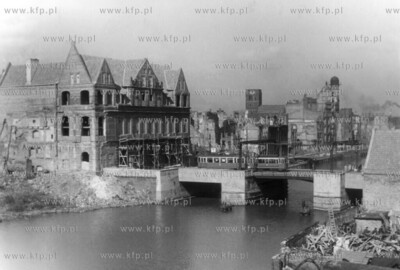 Gdansk.Motlawa,widok na Zielona Brame,MostZielony,...