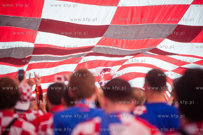 Gdansk. Dlugi Targ. Chorwaccy kibice przed meczem Mistrzostw...