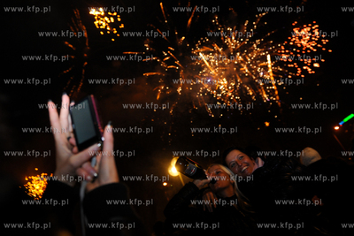 Gdynia. Skwer Kosciuszki. Mieszkancy Gdyni swietuja...