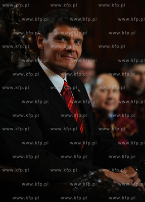 Gdansk. Dwor Artusa. Wreczenie Medali sw. Wojciecha...