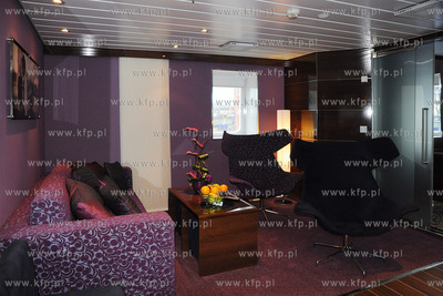 Uroczystosc chrztu nowego promu Stena Line zacumowanego...