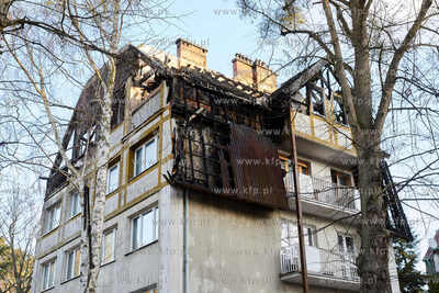 Pogorzelisko po pożarze kamienicy przy ul. Andersa...