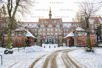 Gdańsk - Wrzeszcz. Nz. budynek Politechniki Gdańskiej...