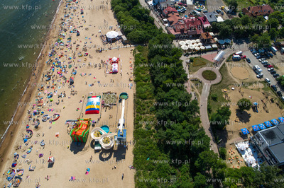 Gdańsk, Brzeźno, plaża, ścieżki rowerowe.22.07.2017...