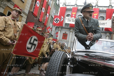 Gdansk, ul. Dluga. Plan Filmowy "Wrozb Kumaka" na podstawie...