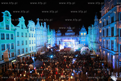 Gdansk. Dlugi Targ. Koncert Cała Polska śpiewa kolędy...