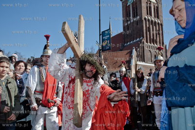 Wielki Piatek. Misterium Meki Panskiej na ulicach Gdanska....