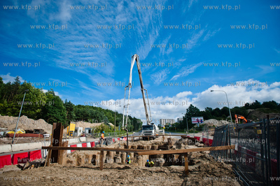 Gdansk. Ul. Franciszka Rakoczego. Budowa Pomorskiej...