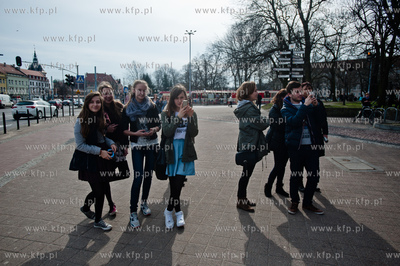 Gdansk. Nowy Ratusz. Plan zdjeciowy serialu pt. Prawo...