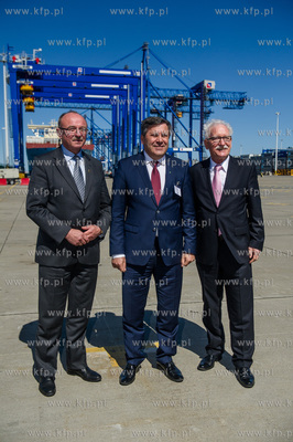 Gdansk. Terminal kontenerowy DCT. Uroczystosc inauguracji...