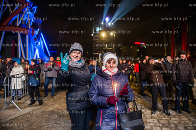 Gdańsk. Plac Solidarności. Obchody 35. rocznicy stanu...