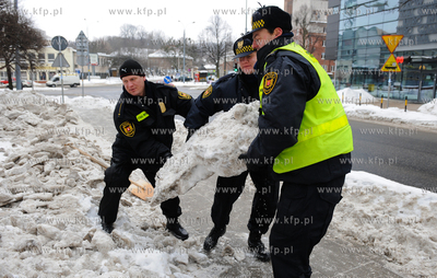 Gdansk. Ul. Powstancow Warszawskich. Straz Miejska,...