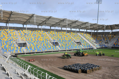 Dzien Otwarty na budowanym stadionie pilkarskim przy...