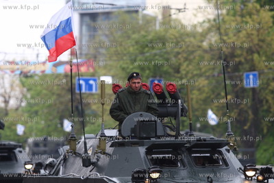 Kaliningrad , Rosja 09.05.2014 Parada na Placu Zwyciestwa...