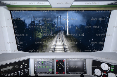 Gdynia. Prezentacja symulatora lokomotywy SIMTRAQ....