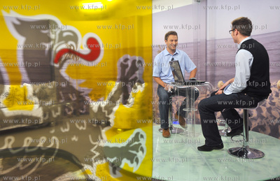 Studio telewizji CSBTV w Rumi. Nagranie programu "...