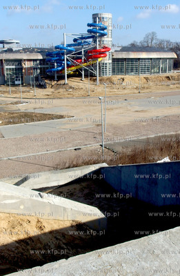 Slupsk. Budowa aquaparku. 22.02.2014 fot. Maciej Kosycarz...