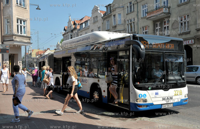 Sopot. Aleja Niepodległości. Przystanek komunikacji...