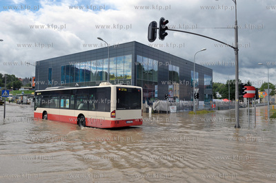 Zalany Gdańsk Siedlce  po intensywnych opadach deszczu....