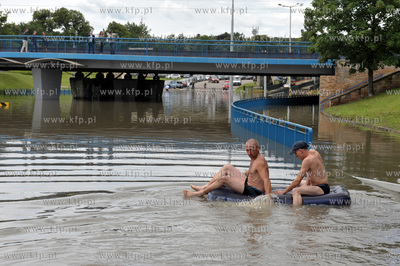 Gdańsk Wrzeszcz  po intensywnych opadach deszczu....