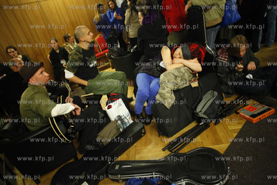 Gdansk. Budynek Not. Precasting do programu telewizji...