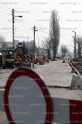 Przebudowa ulicy Uczniowskiej w Gdańsku Letnicy. 25.03.2015...
