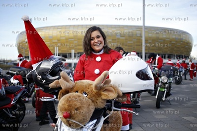 Gdansk. XIII edycja parady Mikolaje na Motocyklach....