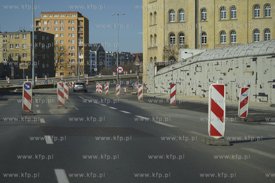 Gdańsk. Remont Podwala Przedmiejskiego na wysokości...