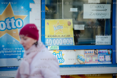 Gdansk. Wrzeszcz. Kolektura Lotto. Kumulacja 40 000...