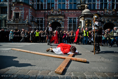 Wielki Piatek. Misterium Meki Panskiej na ulicach Gdanska....